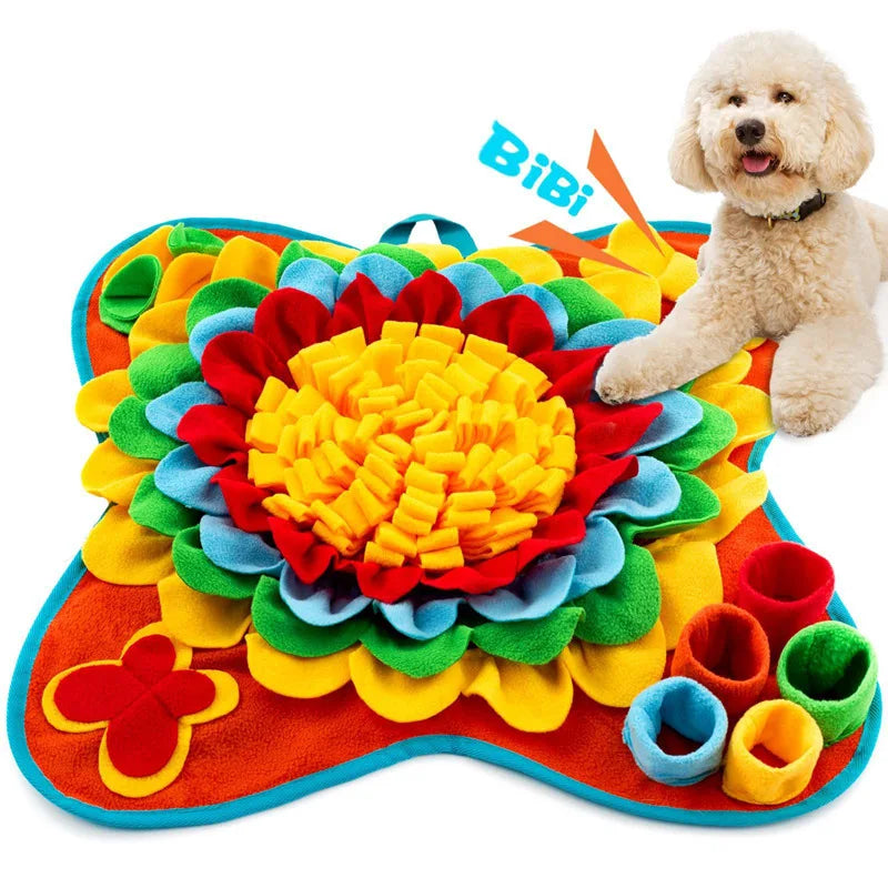 Snuffle Mat for Dogs Small Durable Non-Slip Sniff Mat Washable Foldable Felt Puzzle Toy Slow Feeding Training Mat Small Medium