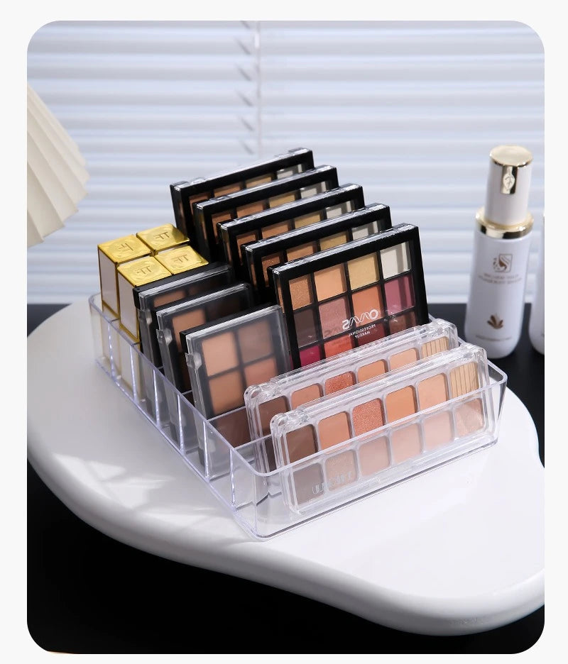 7 Grids Makeup Organizer Tray Storage for Eyeshadow Palette Lipstick Makeup Organizer for Drawer Countertop Cosmetics Storage