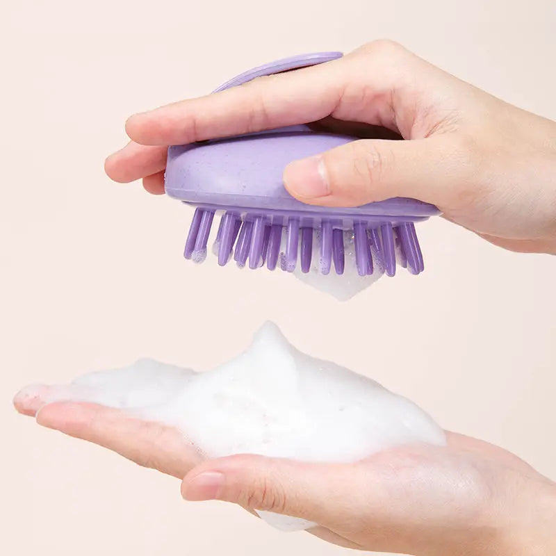 Scalp Care Shampoo Brush Soft Silicone Hair Scrubber Ergonomic Hair Washing Brush for Deep Clean Scalp Massage