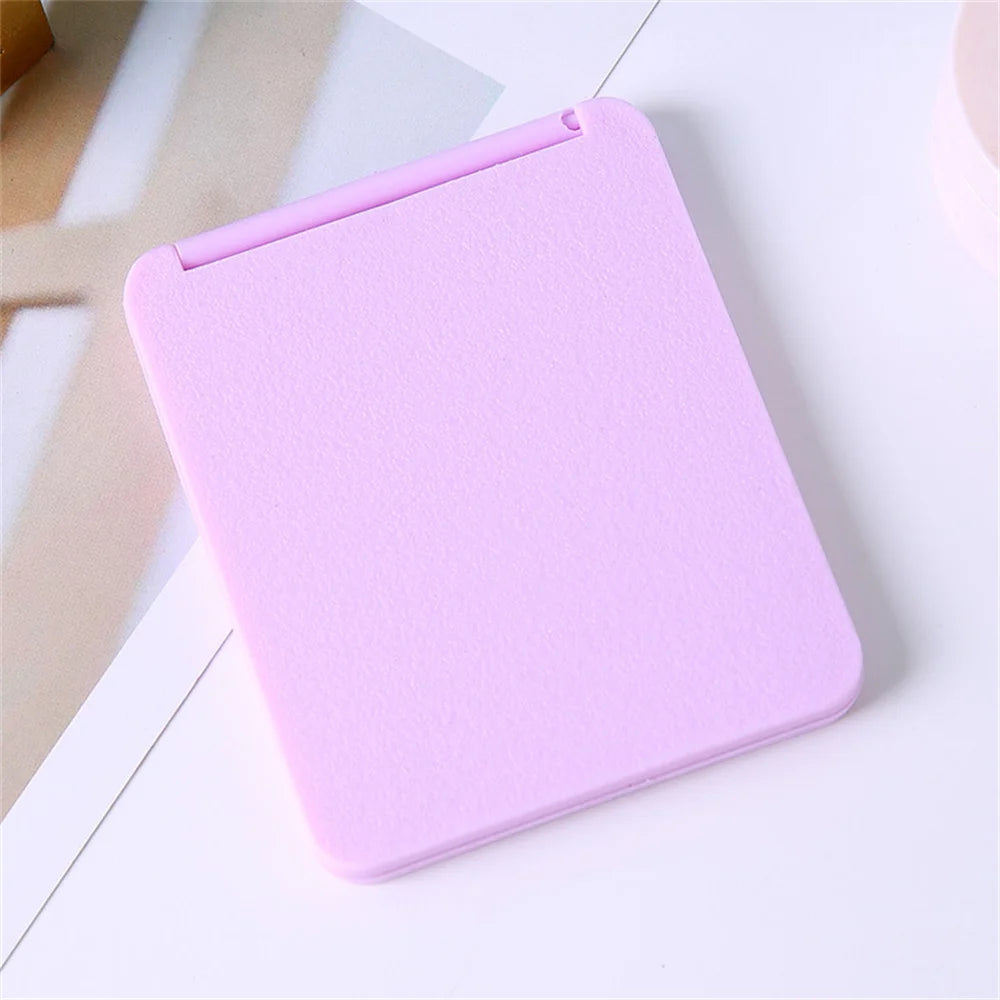 Folding Makeup Mirror High-quality Portable Makeup Mirror Single-side Creative Women Solid Color Makeup Mirror