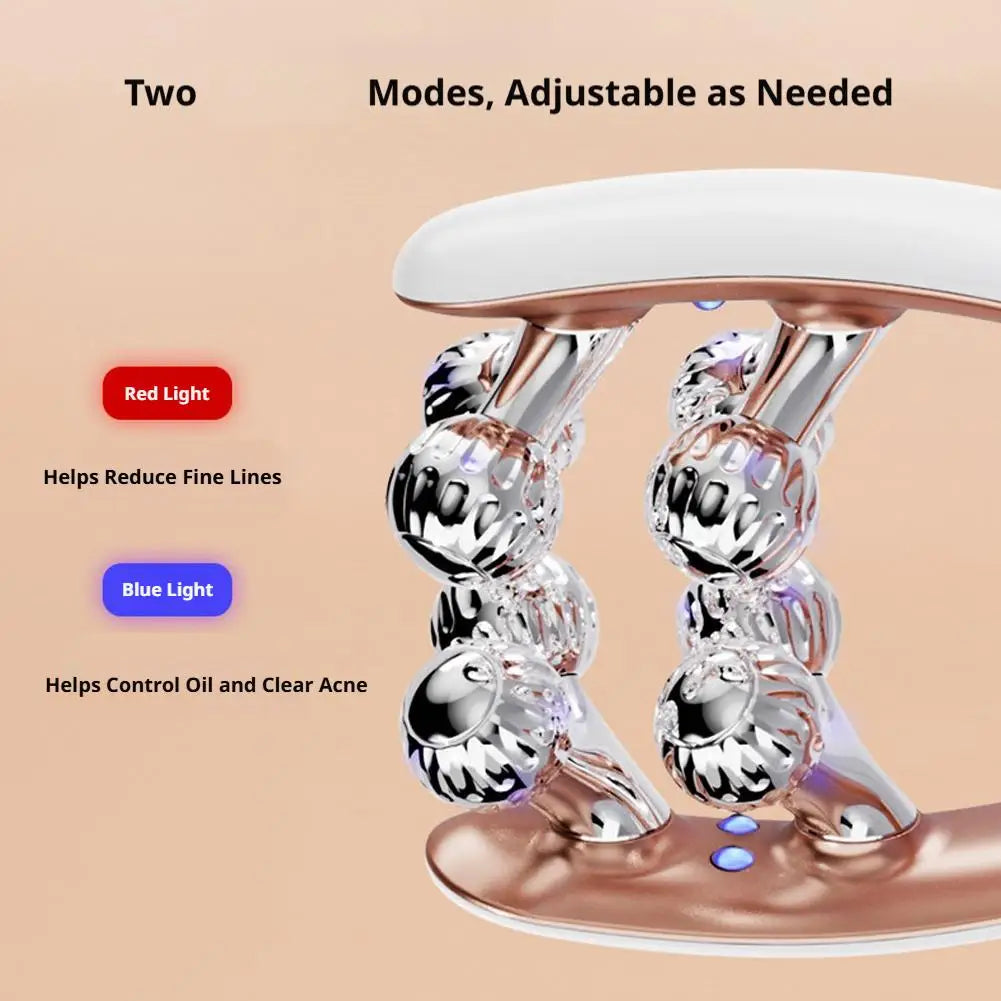 V-shaped Smooth Neck Vibration Massager Electric Lifting Roller Beauty Instrument Intelligent Portable Face Slimming Instrument