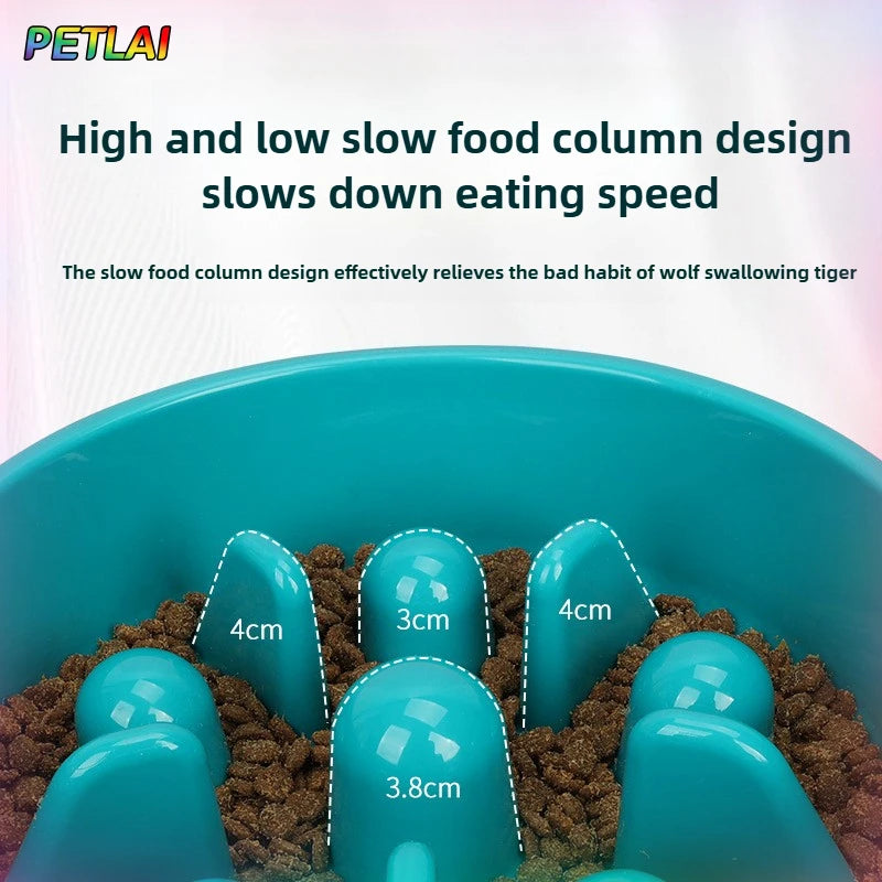 Dog Slow Feeder Slow Food Bowl  Anti-Choking Anti-tipping Delay eating Anti-slip pet food bowl easy to clean Slow down eating
