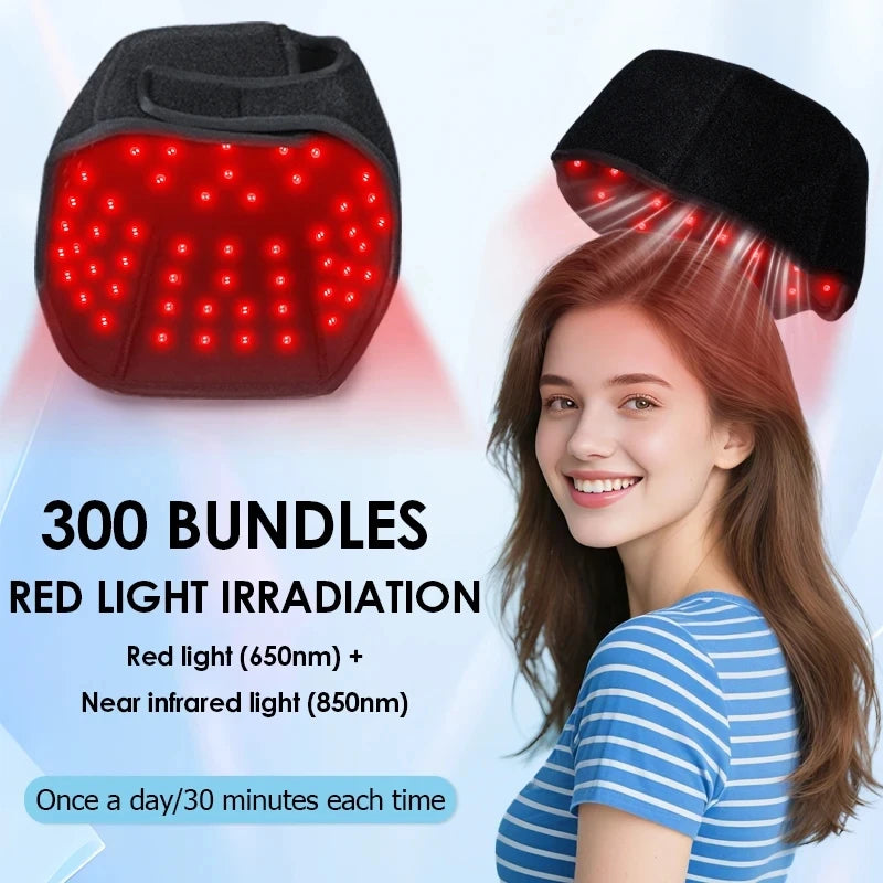New Infrared LEDs 650nm&850nm Red Light Therapy Hair Growth Cap For Hair Regrowth Anti Hair Loss Relax Scalp Anti-inflammatory
