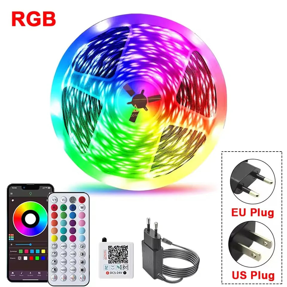 Smart Led Strip Lights 24V RGB Led Light APP Control Music Sync Flexible Ribbon Tape Christmas Party Room Decoration Lighting