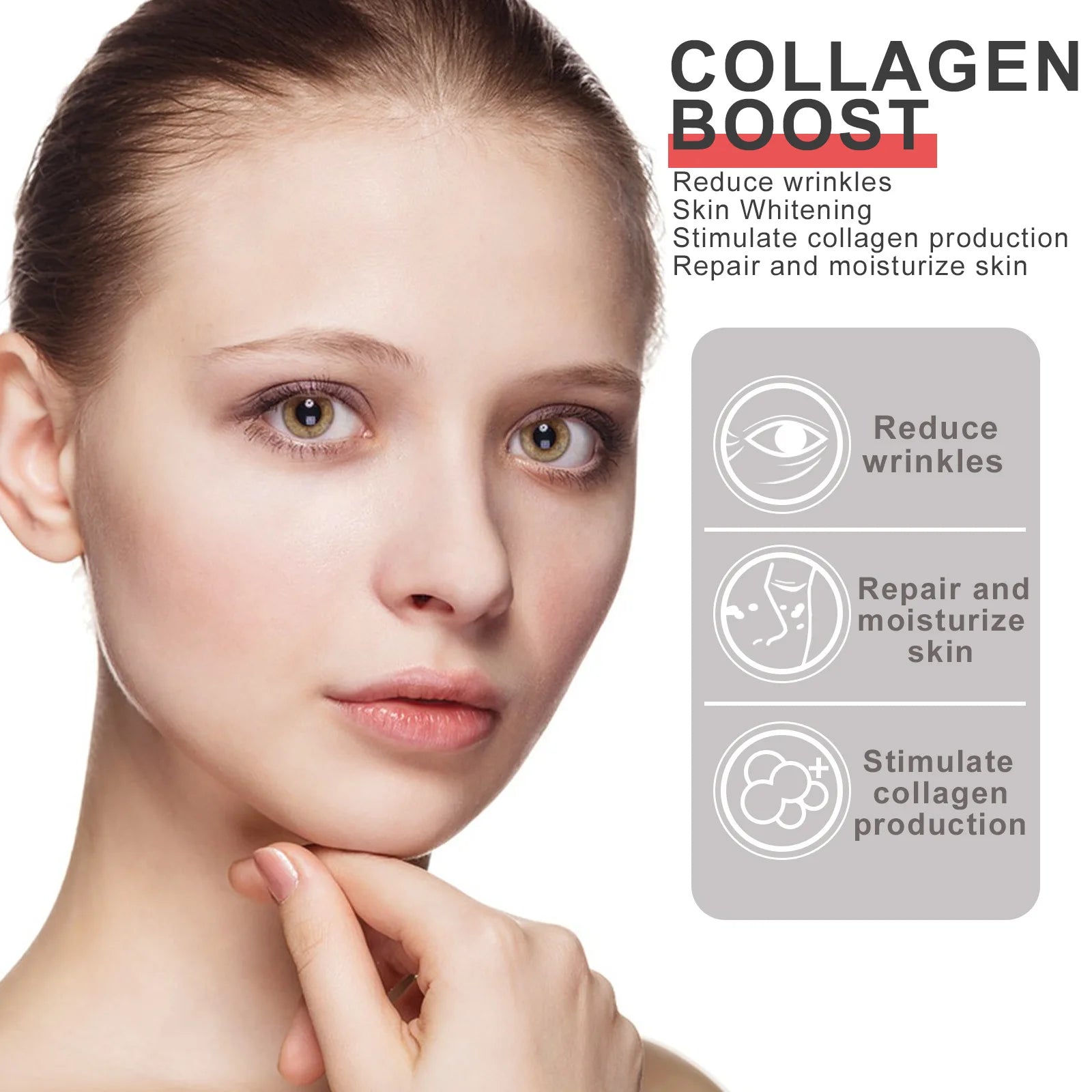 EELHOE Collagen Booster Face Cream Moisturizing Firming Skin Care for Women Reduces Wrinkles Fine Lines Hyaluronic Acid Skincare