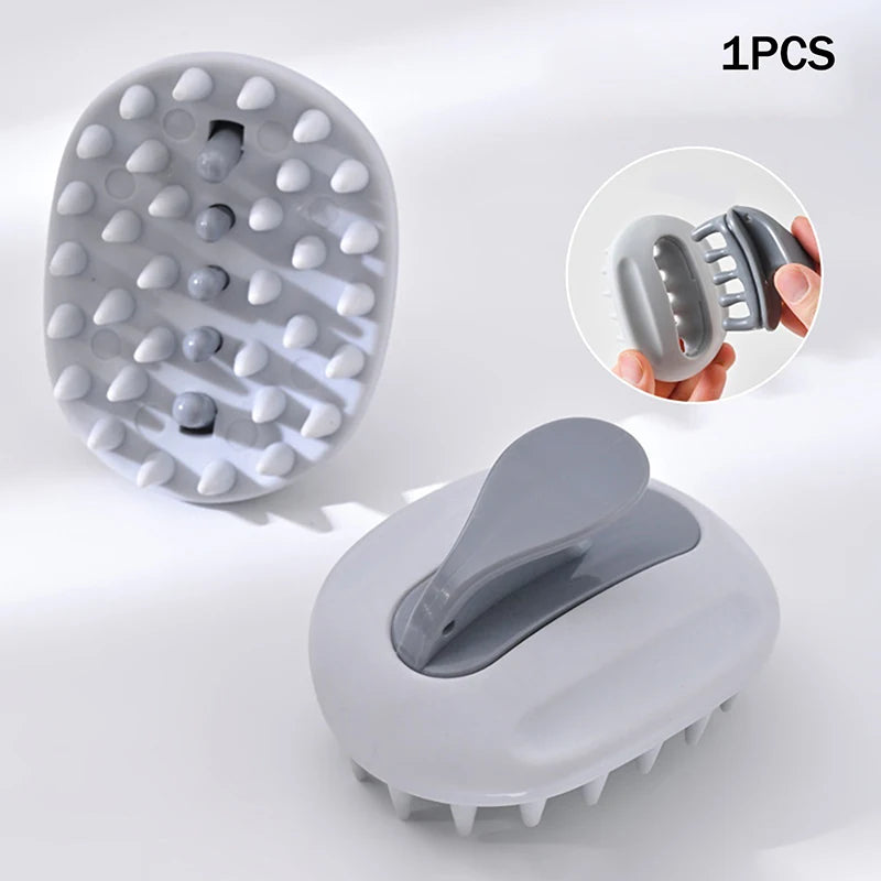 2-In-1 Shampoo Brush Head Scalp Massage Comb Hair Washing Comb Body Massage Brush Bath Shower Brush Salon Hairdressing Tool