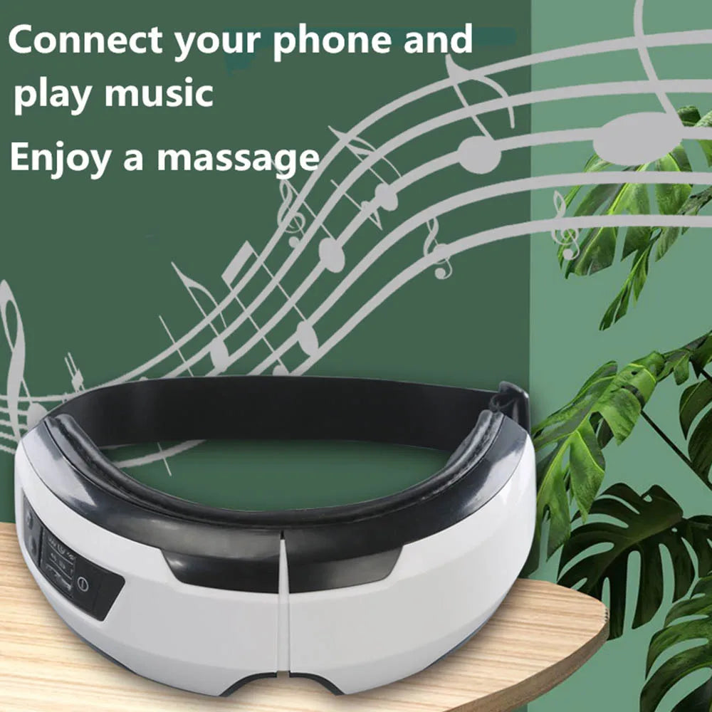 5D Intelligent Airbag Vibration Eye Massager Bluetooth Hot Compress Eyes Care Instrument Glasses Fatigue Sleep Mask Eye Massager
