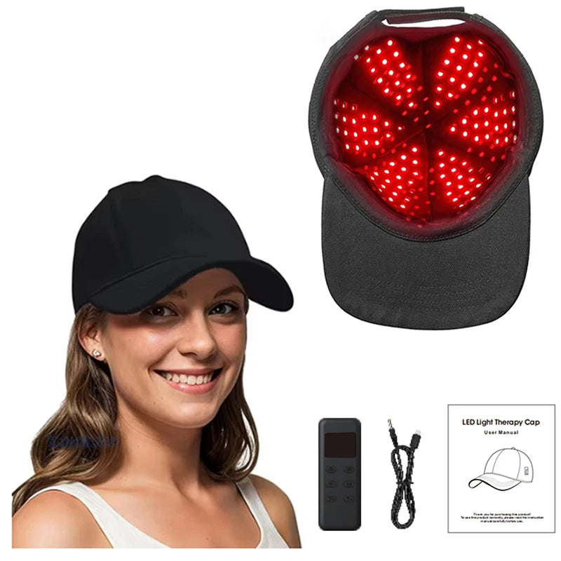 2026 New Infrared LED Beads Red Light Therapy Hair Growth Cap For Hair Regrowth Anti Hair Loss Relax Scalp Anti-inflammatory