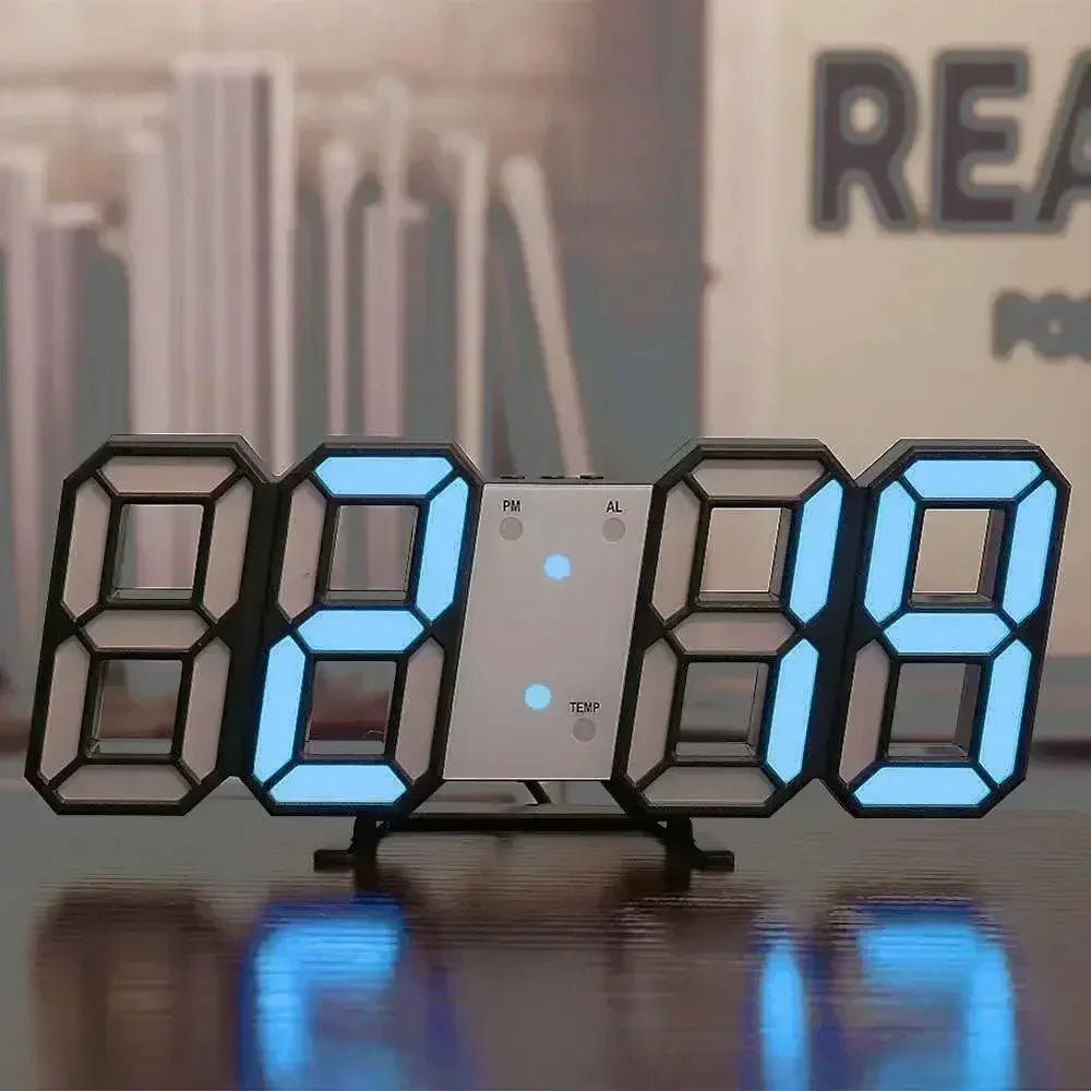 Digital Clock Table Clocks Wall Decor Desk Watches LED Interior Living Room Modern Home Decoration Digital. Electronic Alarm