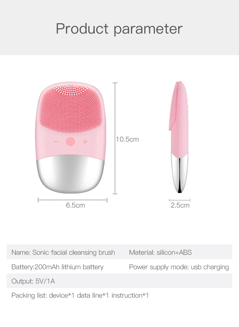 Electric Face Cleansing Brush Sonic Electric Facial Cleanser Facial Cleansing Brush Skin Scrubber Skin Massager Skin Care Tools
