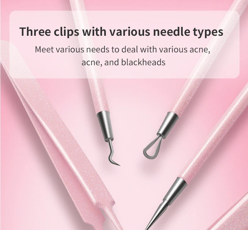 Facial Acne & Blackhead Remover Beauty Set Pimple Extractor Kit