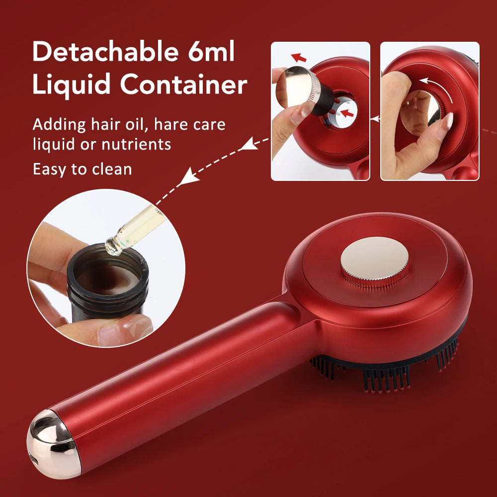 Electric Scalp Massager Comb 660nm Red Light for Hair Growth Nourishing Anti-Loss Brush Featuring Kneading Function Hair Care