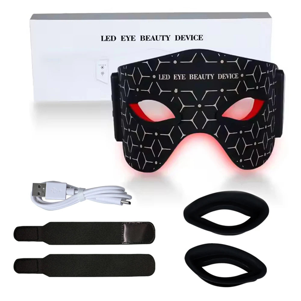 LED Eye Mask Eye Massager Beauty Care Device Eye Bags Remover Device 630NM 850NM Near Infrared Red Light Therapy Eye Mask Device