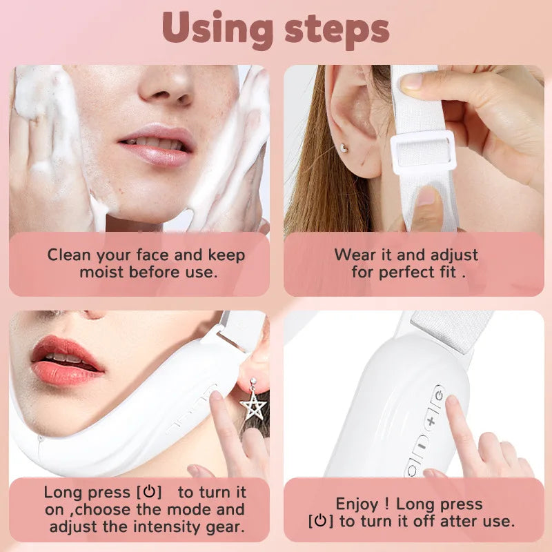 Micro-current Facial Shaping Device, Tightening Double Chin, LED V-face Beauty Device, High-frequency Vibration Facial Massager