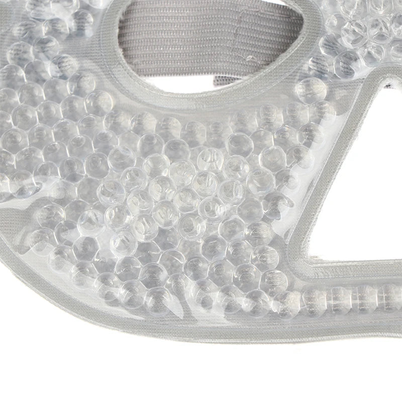 Reusable Cooling Eye Mask with Gel Beads - Visible Cold Compress for Puffy & Dry Eyes, SPA Care Essential