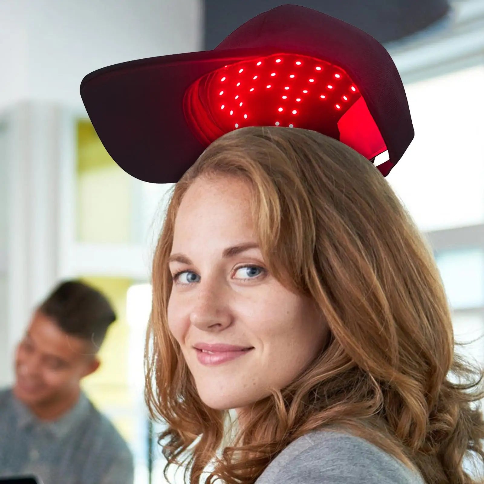 Hair Growth Cap Infrared Cap To Reduce Alopecia & Shedding Hair Growth Device Prevents Alopecia with LED Light for Men Women