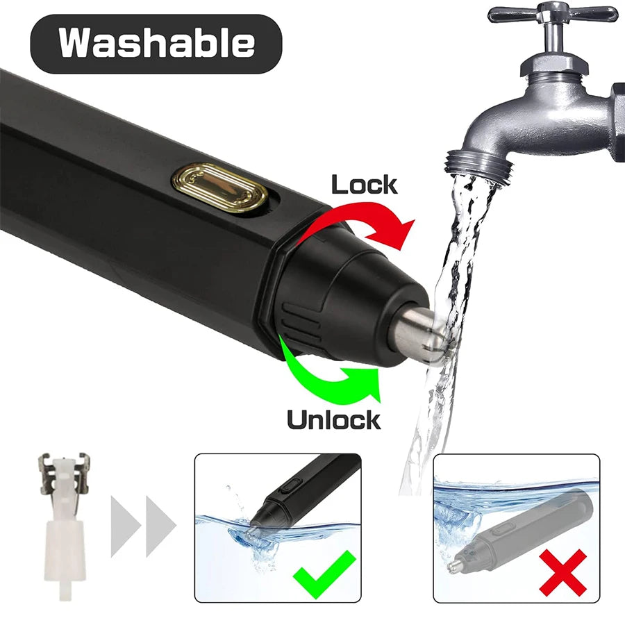 Nose hair trimmer, electric nose hair trimmer with USB charging, ear nose and ear nose hair trimmer