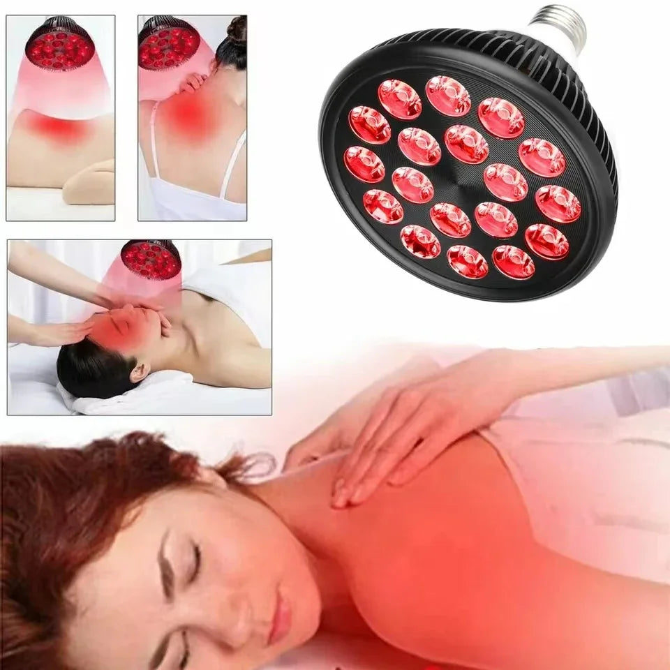Red Light Therapy Bulb With Lamp Clip LED 660nm Red and 850nm Near Infrared Combo Therapy Device for Skin Care Pain Relief