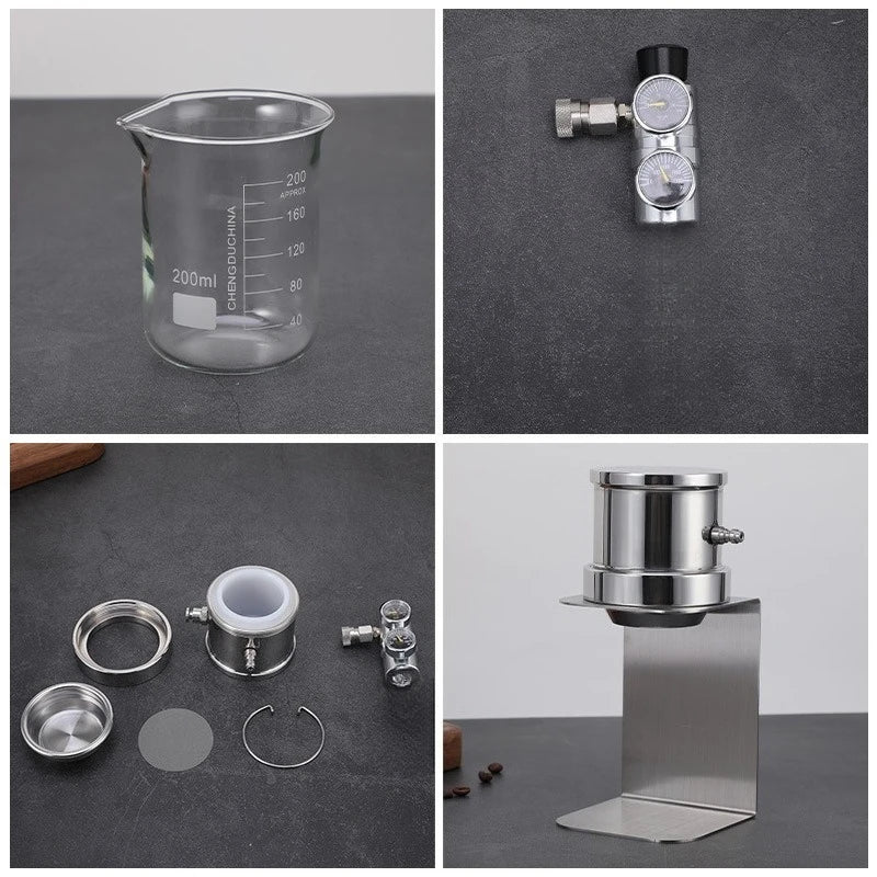 Mini Portable Espresso Coffee Maker Pneumatic Air Pressure Integrated Machine Gas Pressurized Concentrated Coffee Brewer
