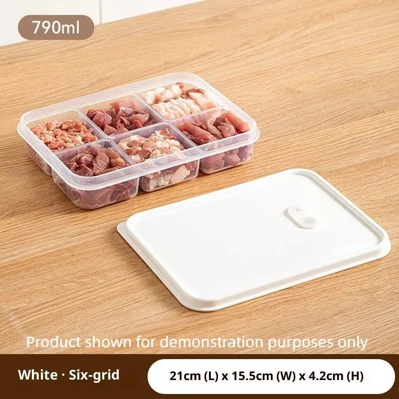 Refrigerator Food Storage Containers, Suitable For Meat And Other Food, Food-grade Airtight Containers, 2/4/6 Compartments.