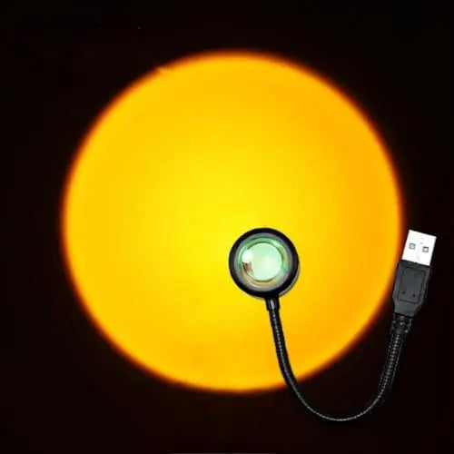 Sunset Projector Night Light USB Powered Ambient Lamp for Bedroom Living Room Home Decor Relaxing Mood Lighting Wall Decor