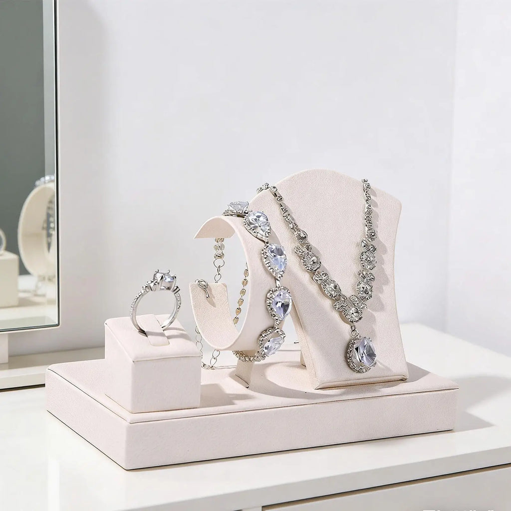 Jewelry Organizer Storage Box Display Tray Holder for Showcasing Bracelets Necklaces Rings Earrings in Retail Shop