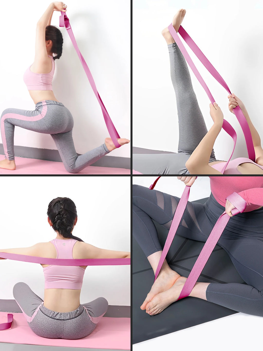Yoga Strap/Stretching Strap with Extra Secure Adjustable D-ring Closure Ideal for Daily Stretching Physical Therapy Fitness