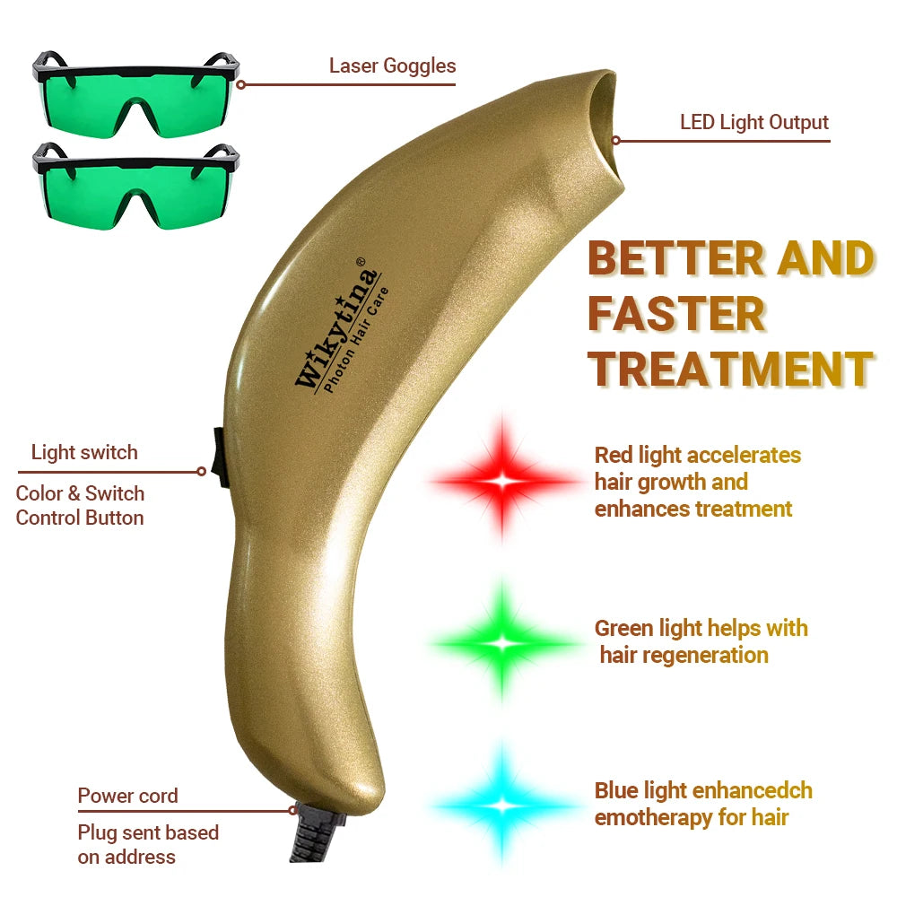 Multifunctional Laser Hair Growth Device Anti Hair Loss Treatment LLLT Machine For Thinning Scalp Relaxation Stress Relief
