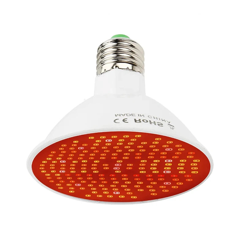 LED 660nm Red And 850nm Near Infrared Combo Therapy Device For Skin Care Pain Relief Red Light Therapy Bulb With Lamp Clip