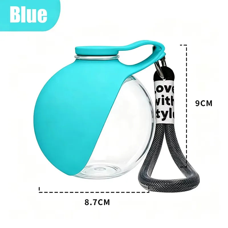 Dog Water Bottle Outdoor Travel Portable Pet Drinking Bowl Hanging Lanyard Puppy Walking Anti-leak Water Feeder Bowl