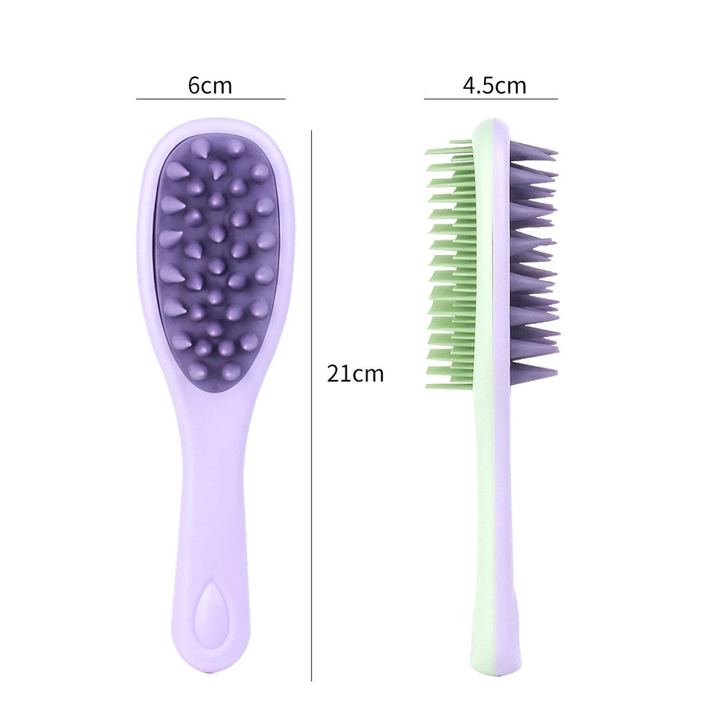 Scalp Massage Shampoo Brush Soft Bristle Hair Washing Comb Anti-Slip Handle Wet Dry Use for Exfoliating Dandruff Scalp Care Tool