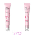  LAIKOU Sakura Eye Serum Roller Massage Anti-Aging,Hydrating & Brightening Eye Dark Circle & Puffiness Reduction Eye Cream 15ml