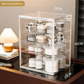 Clear Acrylic Makeup Storage Box Large Capacity Dustproof Cosmetic Organizer for Bedroom