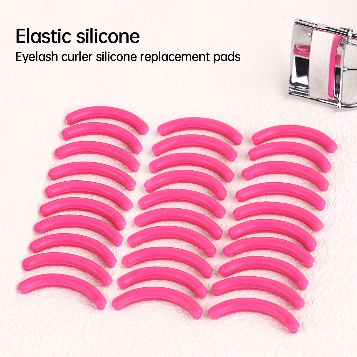 30pcs Silicone Rubber Strip for Eyelash Curler, Soft Silicone Replacement Pad for Eyelash Curler, Universal Eyelash Curler.