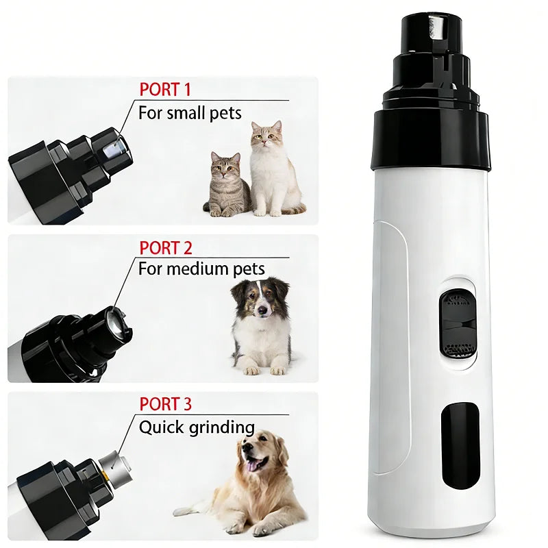 An Exquisite Pet Nail Grinder, Electric Nail Grinder for Cats and Dogs, USB Charging, Two-Speed Adjustment, Lightweight and Portable, Suitable for Cats and Small to Medium-Sized Dogs