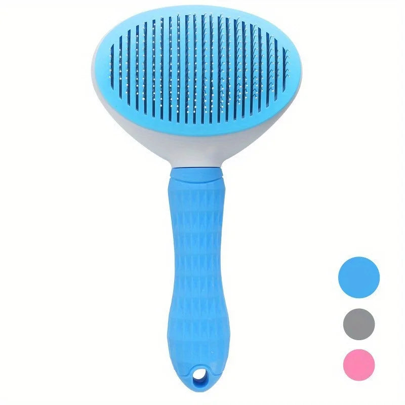 One-Click Pet Grooming Comb Automatic Self Cleaning Slicker Brush Effortless Floating Hair Removal Tool for Dogs Cats 2026