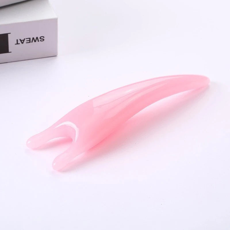 〔San〕 Resin Face Lifting Scraping Massage Nose Lifting Massage Y-shape Guasha Massage Reduce Puffiness Meridians Tool