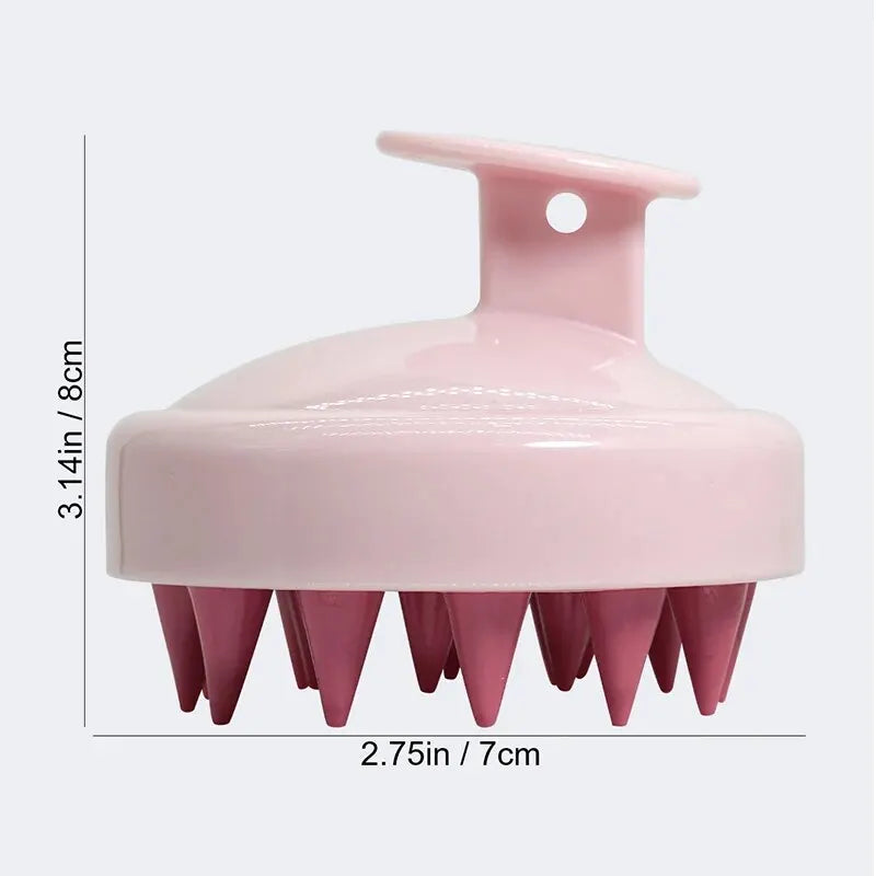 Plastic Silicone Massage Comb Scalp Scrubber Exfoliator Waterproof Soft Silicone Bristles Easy Foaming Head Massage Brush