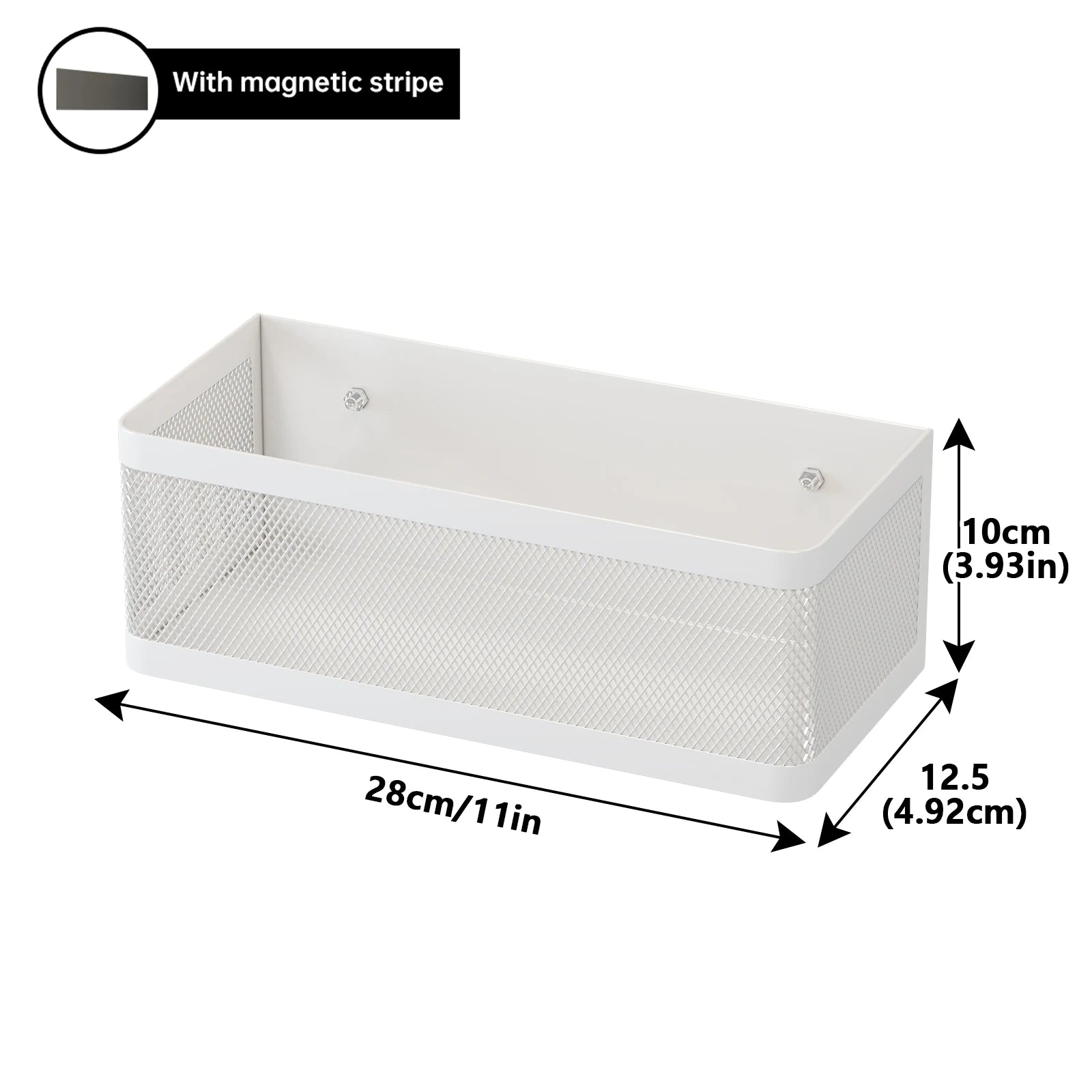 Magnetic Refrigerator Storage Rack, Magnetic Spice Rack, Metal Magnetic Hanging Basket, Wall Cabinet, Multifunctional Storage Box, No-Drill Installation