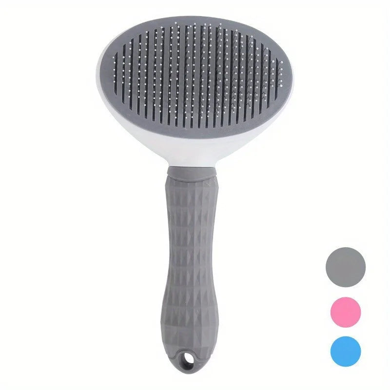 One-Click Pet Grooming Comb Automatic Self Cleaning Slicker Brush Effortless Floating Hair Removal Tool for Dogs Cats 2026