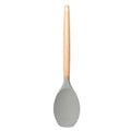 ♥Silicone Cooking Utensils with Wooden Handle – Heat-Resistant Spatula & Spoon for Non-Stick Pans