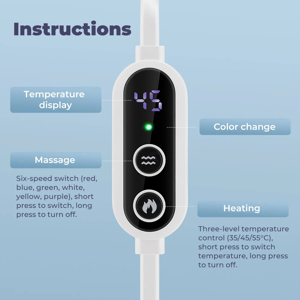 Electric Vibration Eye Massager Heated Eye Mask Wireless Relieve Eye Strain Dark Circles Dry Eye Fatigue Relief Sleeping Mask