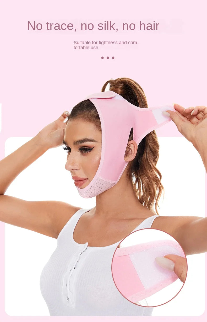 Reusable Double Chin Reducer- V Line Mask -Double Chin Remover-Facial Slimming Chin Strap-Chin Up Mask Face Lifting Belt V Shape