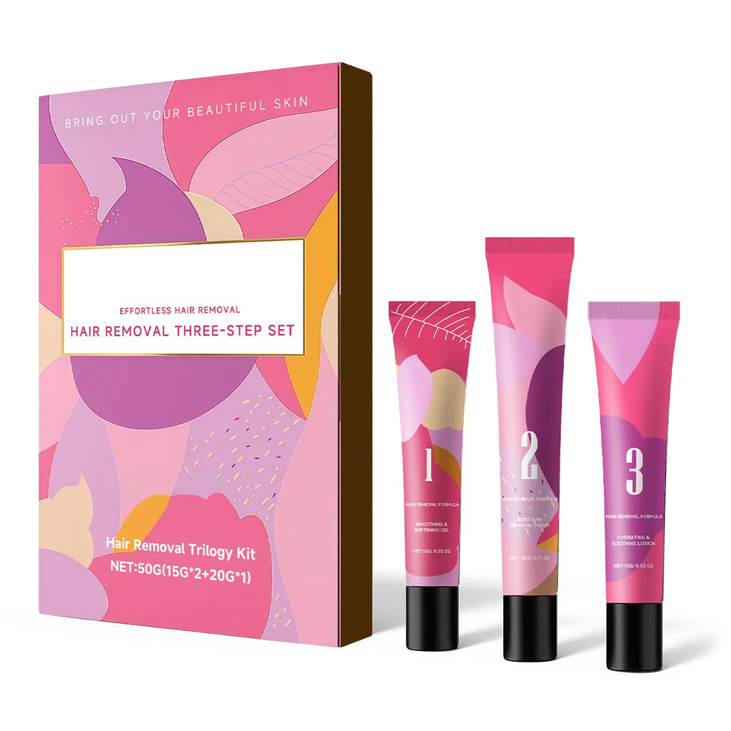 Facial Hair Remover Cream Kit for Women for Coarse, Fine & Stubborn Hair on Chin, Upper Lip, Sideburns, Gentle Depilatory Cream