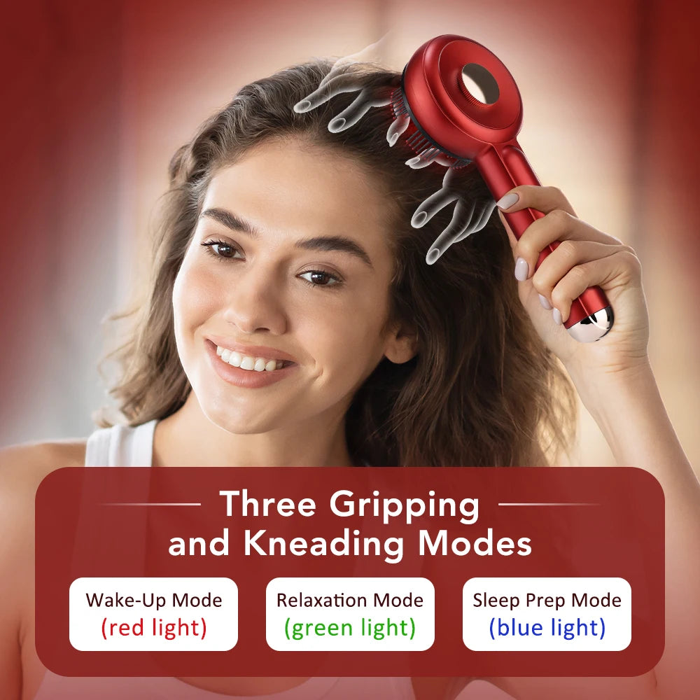 Electric Scalp Massager Comb 660nm Red Light for Hair Growth Nourishing Anti-Loss Brush Featuring Kneading Function Hair Care