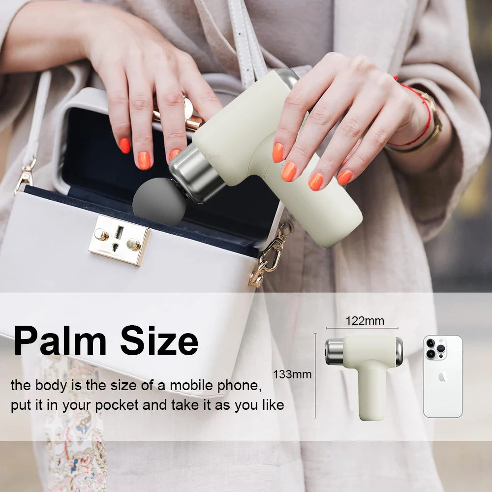 Massage Gun Portable Mini Handheld Fascia Gun Deep Tissue Muscle Relaxation Adjustable Speed Fascia Gun For Body Back Neck Legs