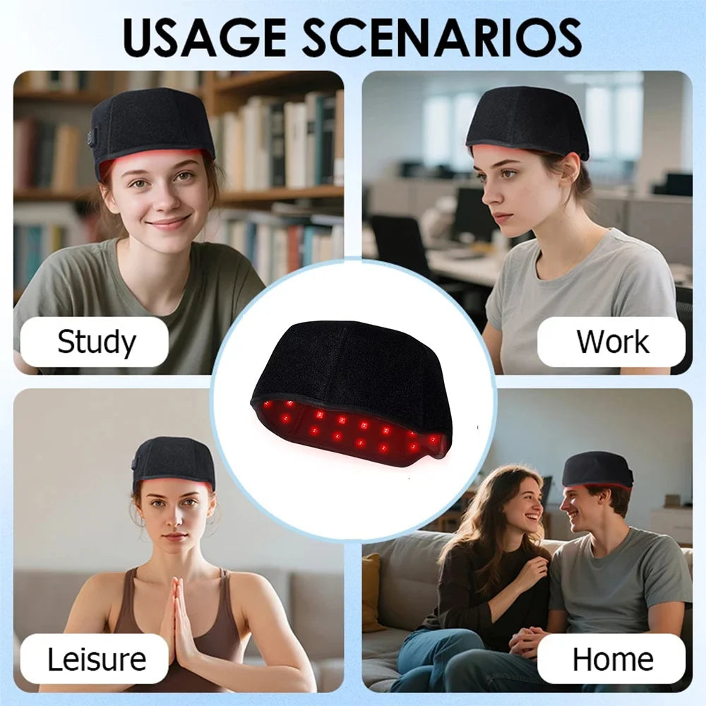 NEW 100LEDs Red Light Therapy For Hair Fast Growth Cap 3in1  Infrared Light 660nm 850nm Therapy Device For Hair Loss Treatment