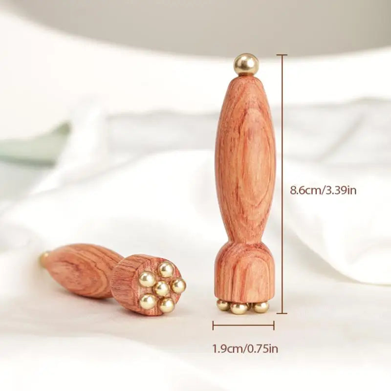 Eye Roller Massager Wooden Eye Cream Applicator Gua Sha Massage Tool Facial Massager for Skincare Application Relaxation