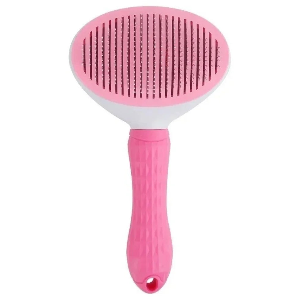 Self-Cleaning Pet Grooming Slicker Brush One-Click Hair Remover Comb Household Fur Cleaning Care For All Breeds Dogs Cats Pet