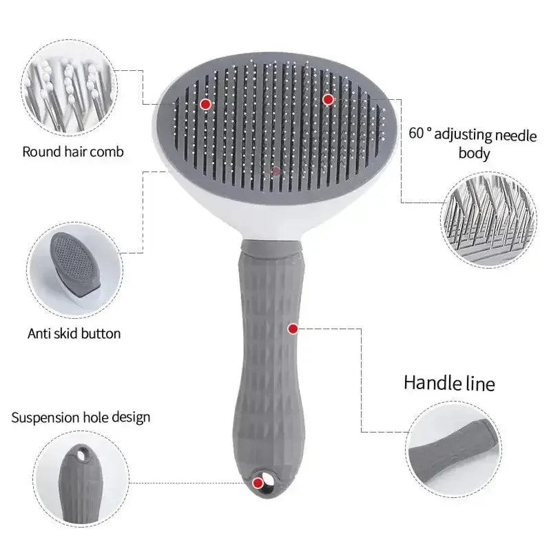 Self Cleaning Slicker Brush Pet Hair Remover Comb for Long Haired Cats Dogs Remove Loose Floating Fur Grooming Brush Pet Supply
